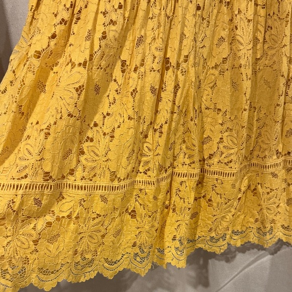 Xhilaration Yellow Lace overlay Sleeveless Dress XL - Picture 3 of 6